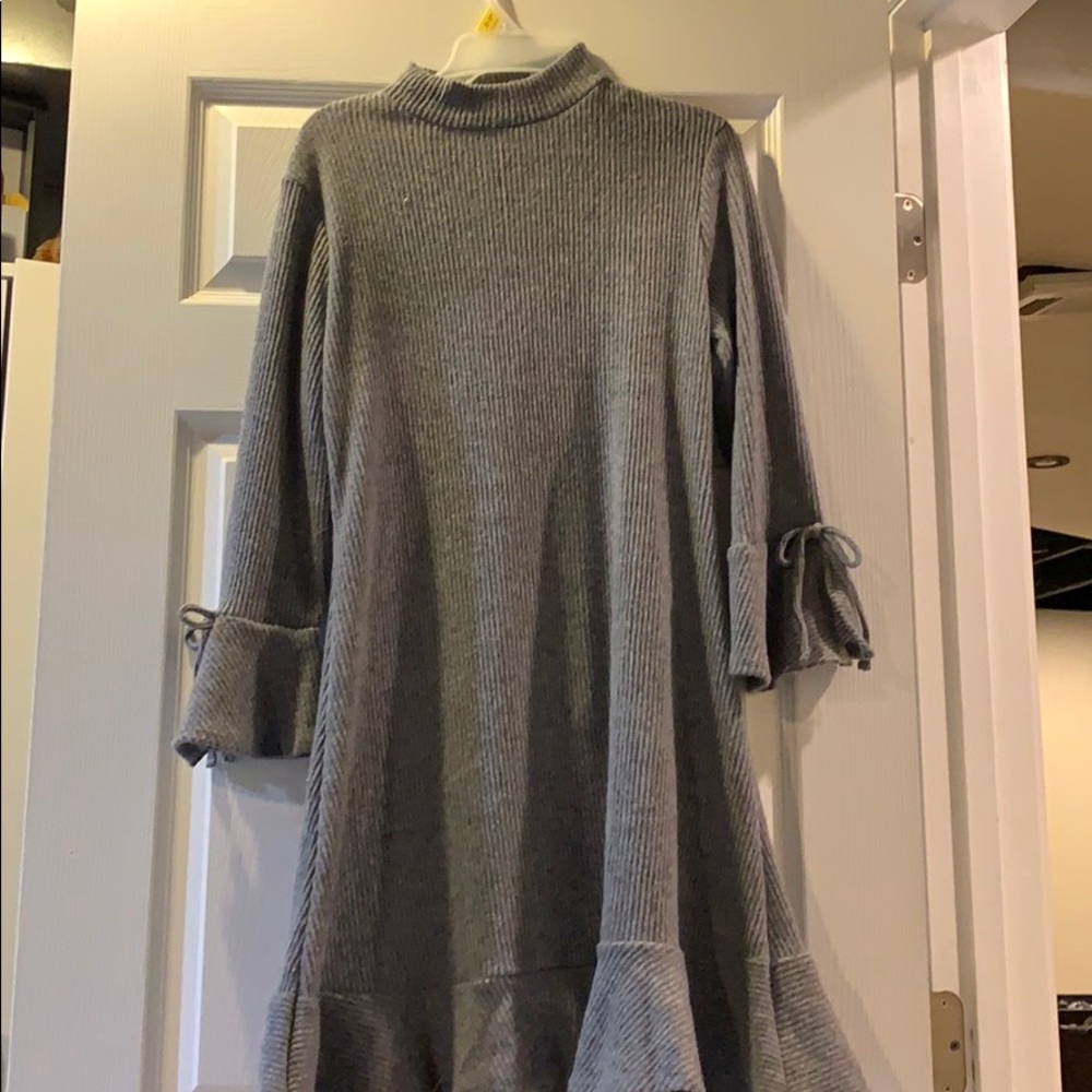 Gray Flared Dress